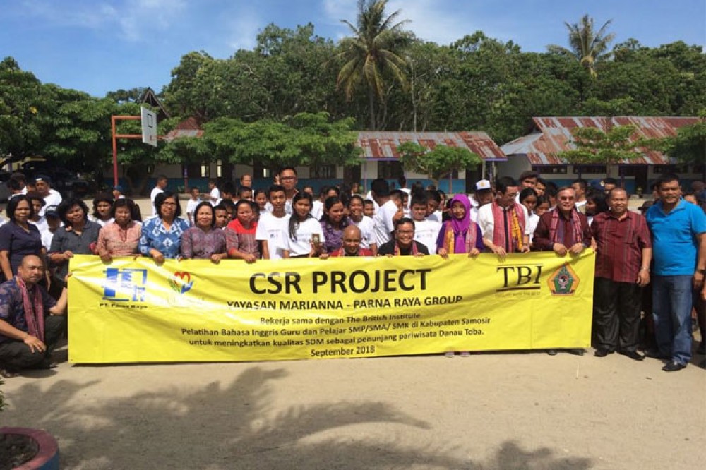 Yayasan Marianna Parna Raya Group dan The British Institute mengadakan pelatihan bahasa inggris di pulau samosir